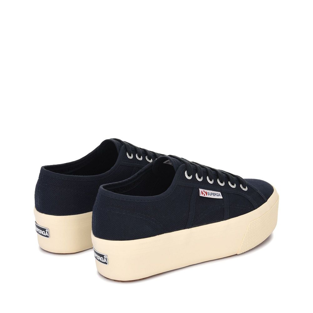 Superga 2790 Platform Blue Platform Sneakers - Women's USA | US7800758